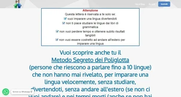 Lingua facile di Metodo Universitario